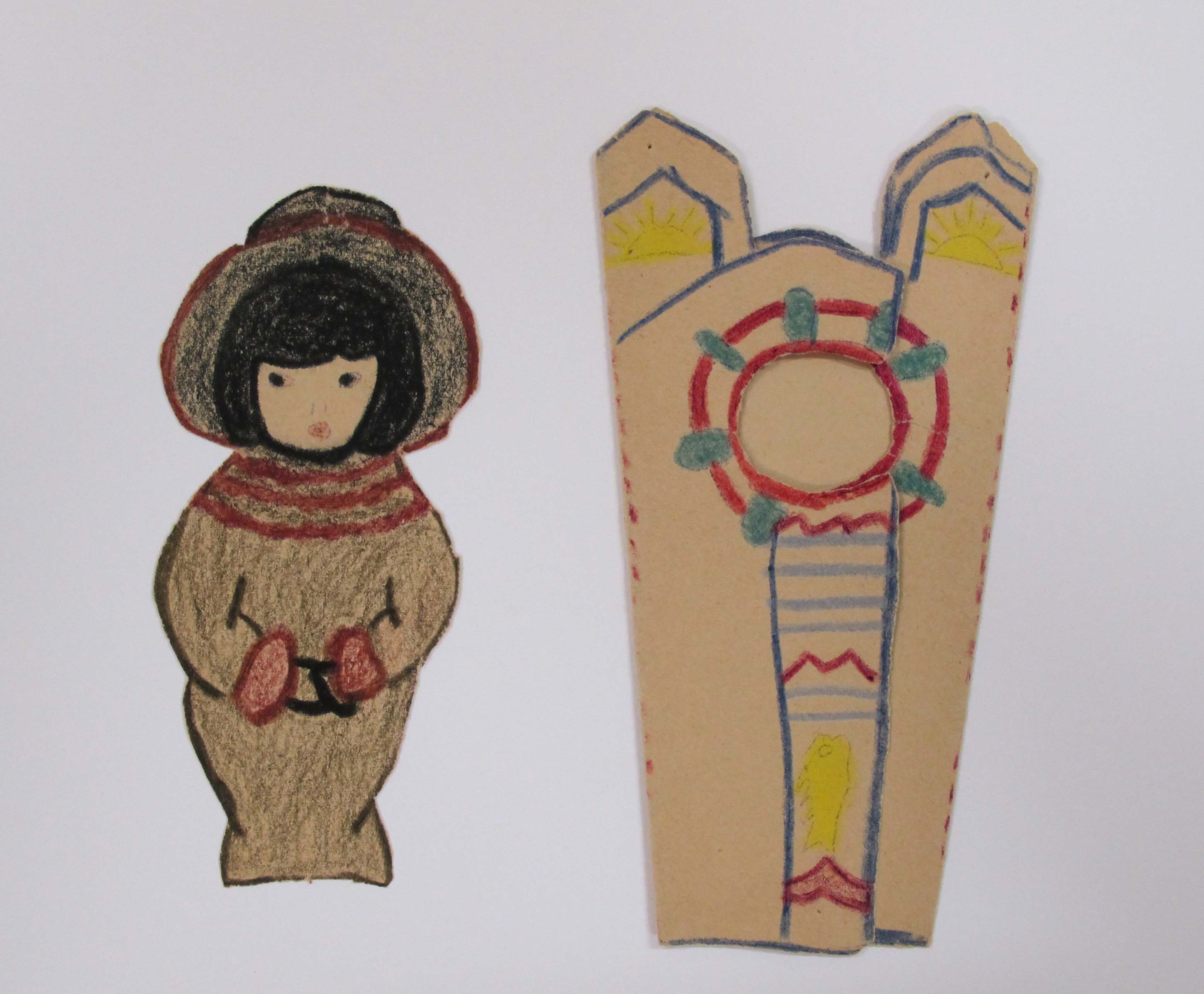 Yup’ik or Iñupiaq paper doll, c. 1915