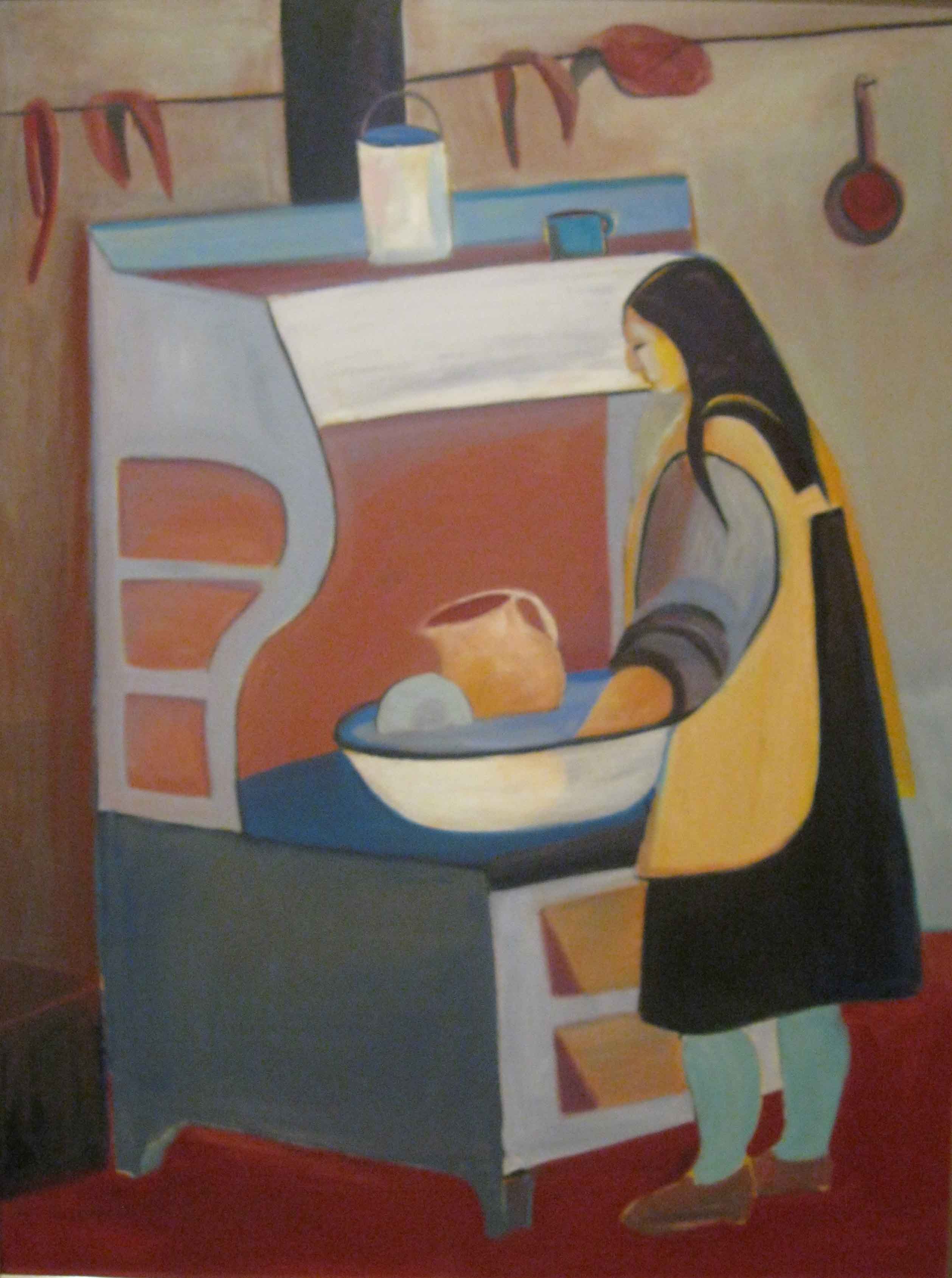 Woman Washing Dishes, Beaver, Alaska, 1981
