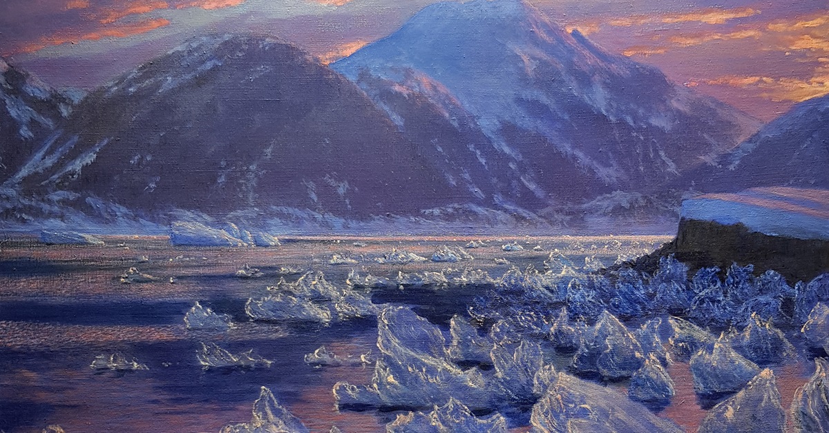 <p>Image credit: <em>Stranded Ice</em> (detail), oil on linen by David Rosenthal </p>